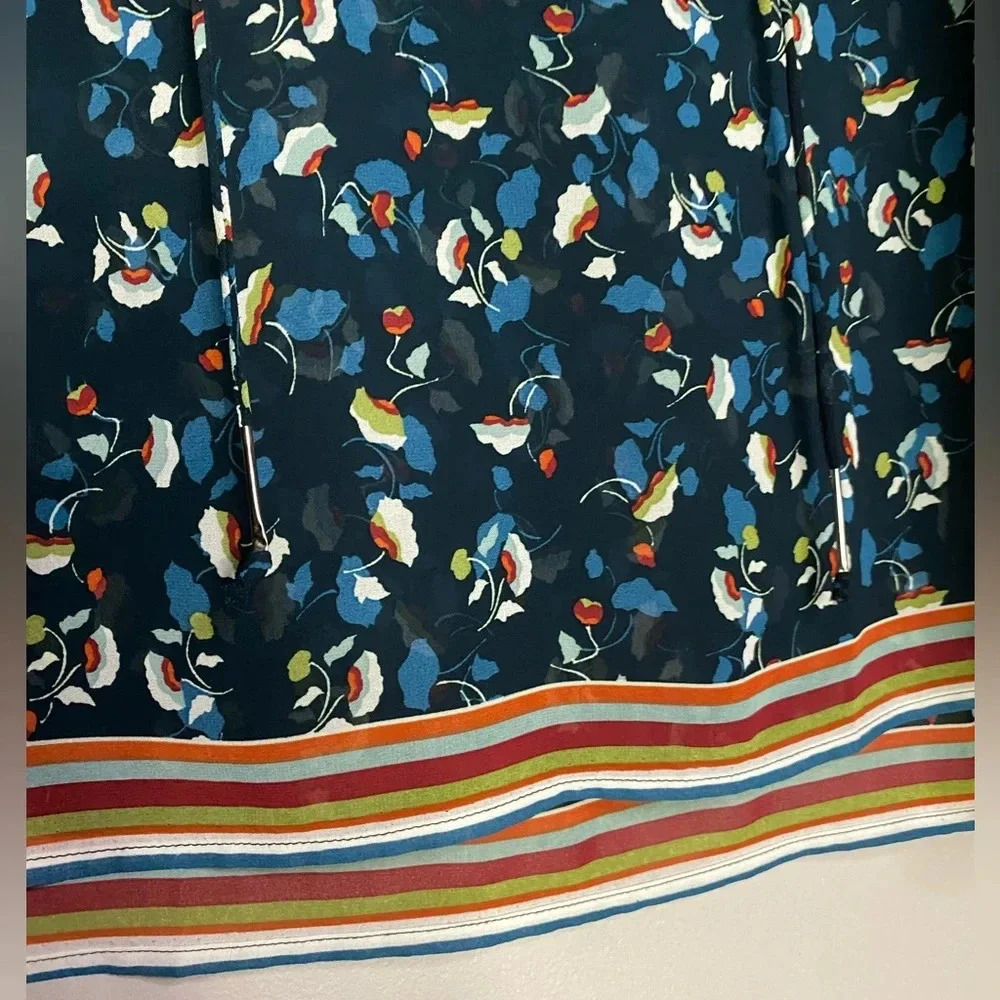 Suncoo Paris Lucille tunic top blouse navy‎ blue floral size T2 or medium - Picture 2 of 9